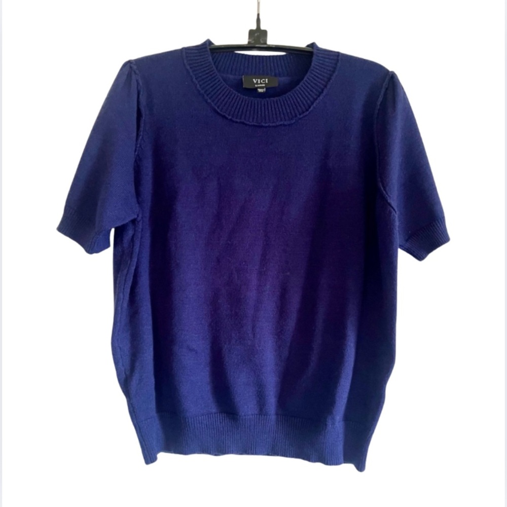 Vici Women’s Deep Blue Crewneck Sweater